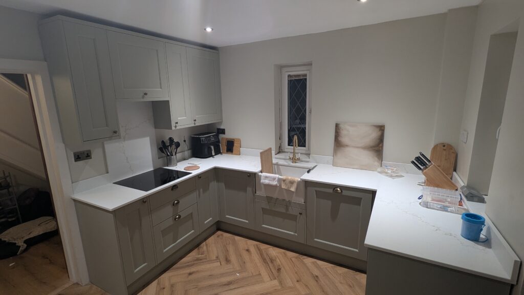 Howdens Sage Green Kitchen Install
